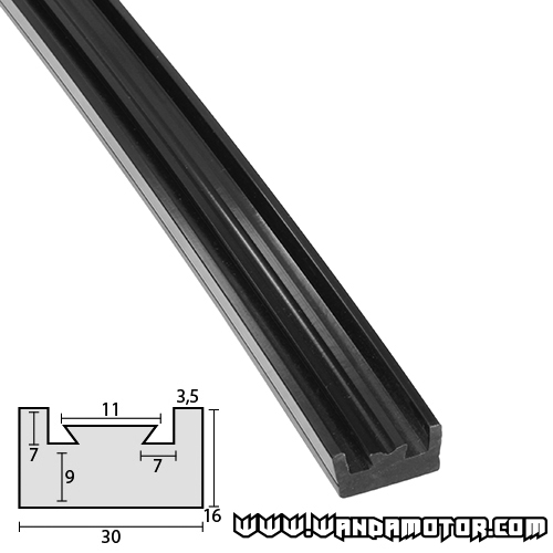 Slide rail Yamaha 139cm black