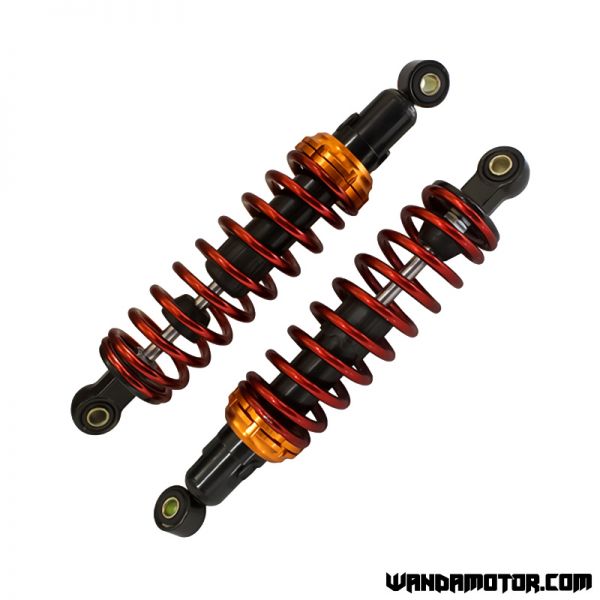 Ajotech Black & Red rear shock absorber pair 320mm