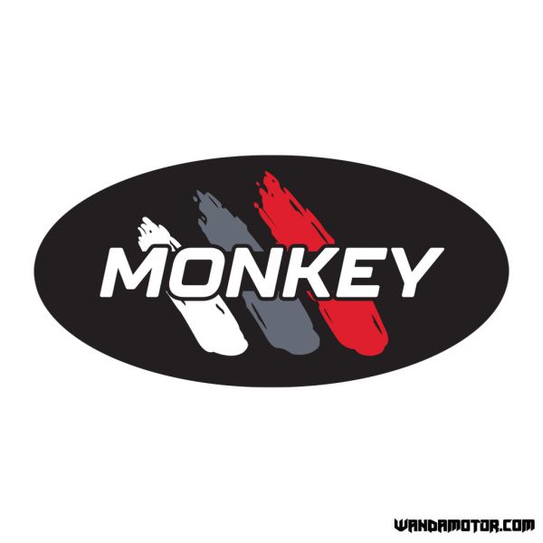 Sivuposken tarra Monkey [Monkey] musta-punainen Rev
