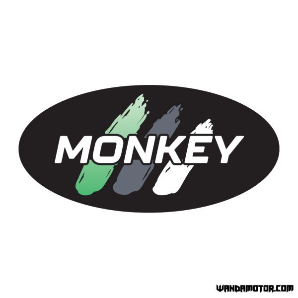Sivuposken tarra Monkey [Monkey] musta-vihreä Std