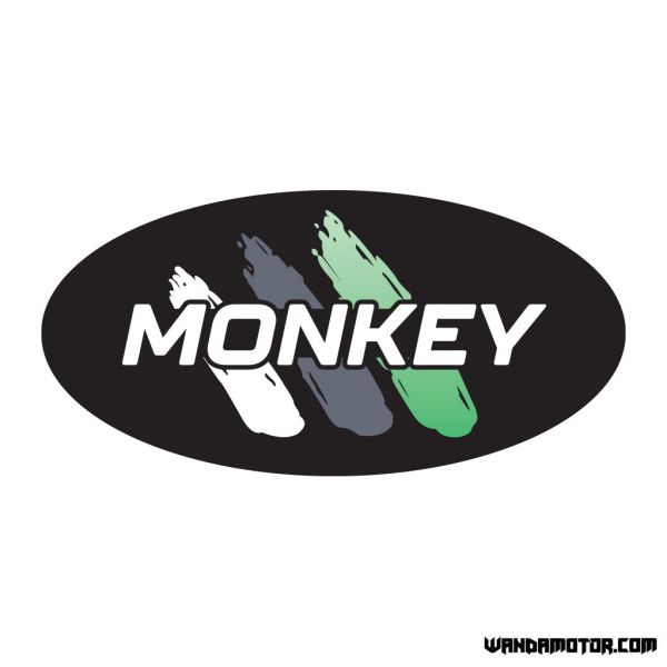 Sivuposken tarra Monkey [Monkey] musta-vihreä Rev