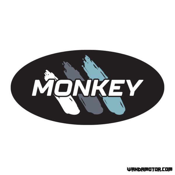 Sivuposken tarra Monkey [Monkey] musta-sininen Rev