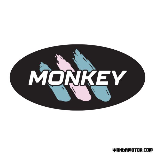 Sivuposken tarra Monkey [Monkey] musta-sini-pinkki Rev