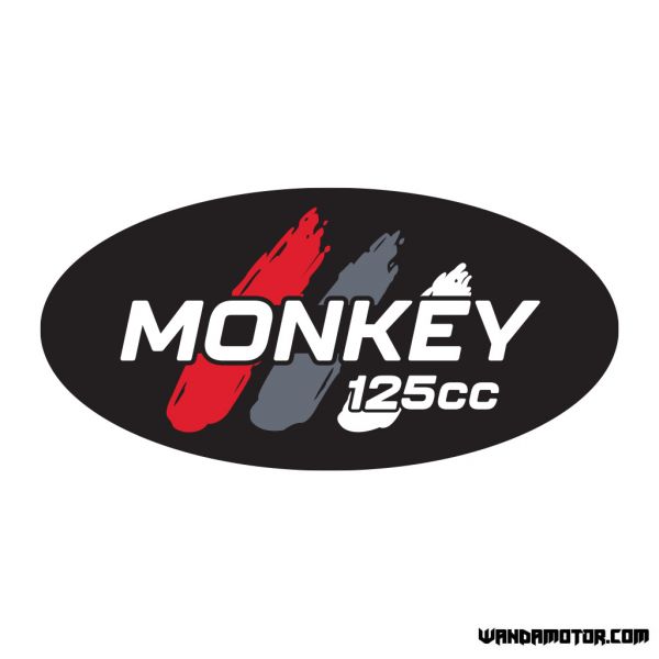 Sivuposken tarra Monkey [Monkey 125cc] musta-punainen Std