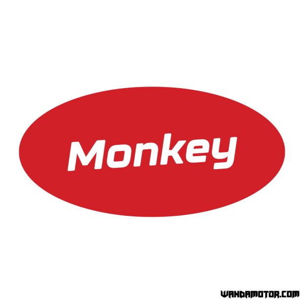 Sivuposken tarra Monkey [Monkey] puna-valkoinen