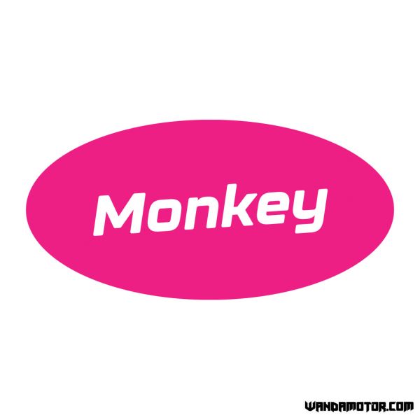 Sivuposken tarra Monkey [Monkey] pinkki-valkoinen