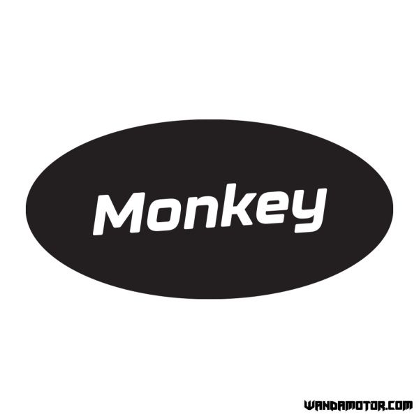 Sivuposken tarra Monkey [Monkey] musta-valkoinen
