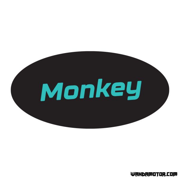 Sivuposken tarra Monkey [Monkey] musta-turkoosi