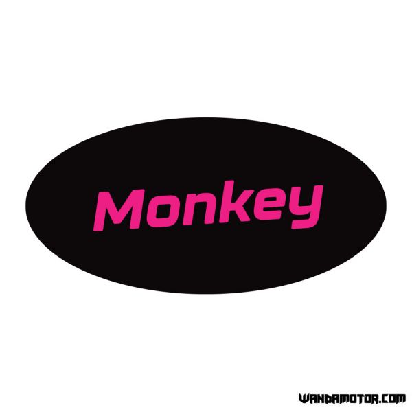 Sivuposken tarra Monkey [Monkey] musta-pinkki V2