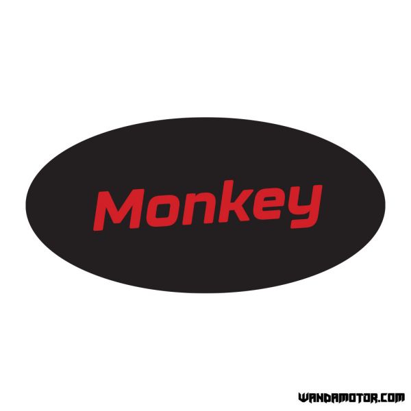 Sivuposken tarra Monkey [Monkey] musta-punainen V3