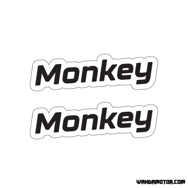 Fuel tank stickers Monkey [Monkey] white-black