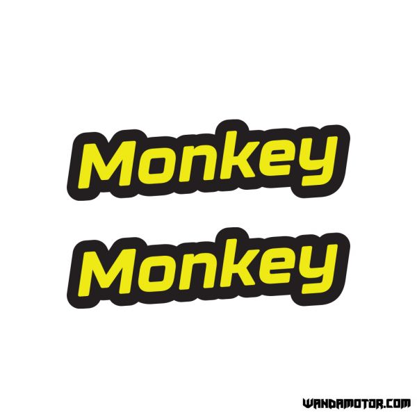 Fuel tank stickers Monkey [Monkey] black-yellow V3