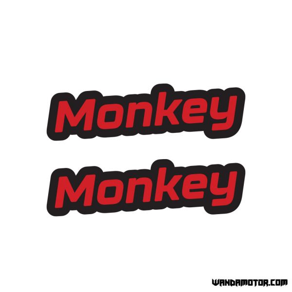 Fuel tank stickers Monkey [Monkey] black-red V3