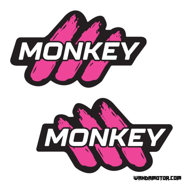 Fuel tank stickers Monkey [Monkey] black-pink