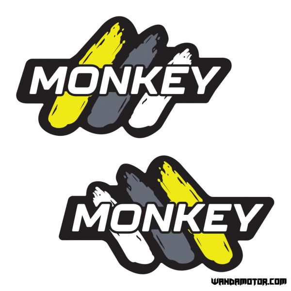 Fuel tank stickers Monkey [Monkey] black-yellow