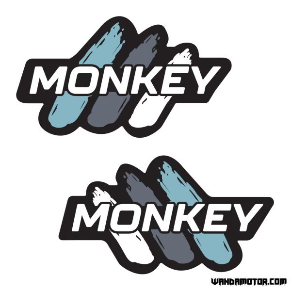 Fuel tank stickers Monkey [Monkey] black-blue