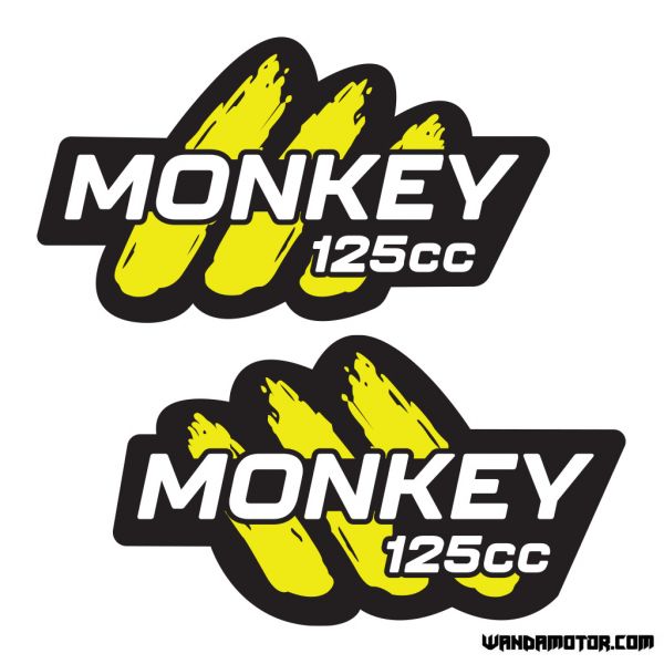 Fuel tank stickers Monkey [Monkey 125cc] black-yellow V2
