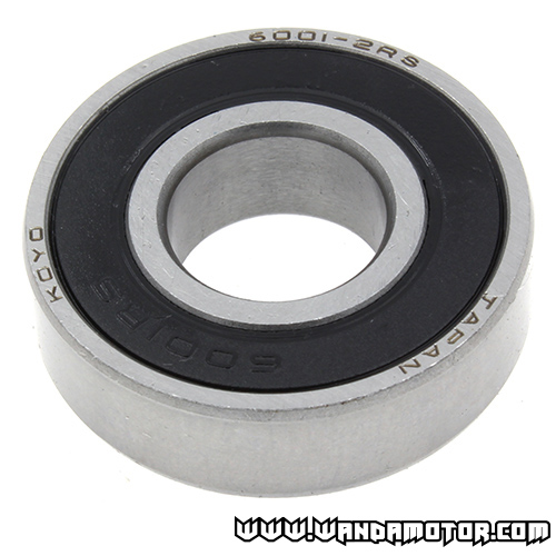 Covered ball bearing 6001-2RS 12 x 28 x 8 mm